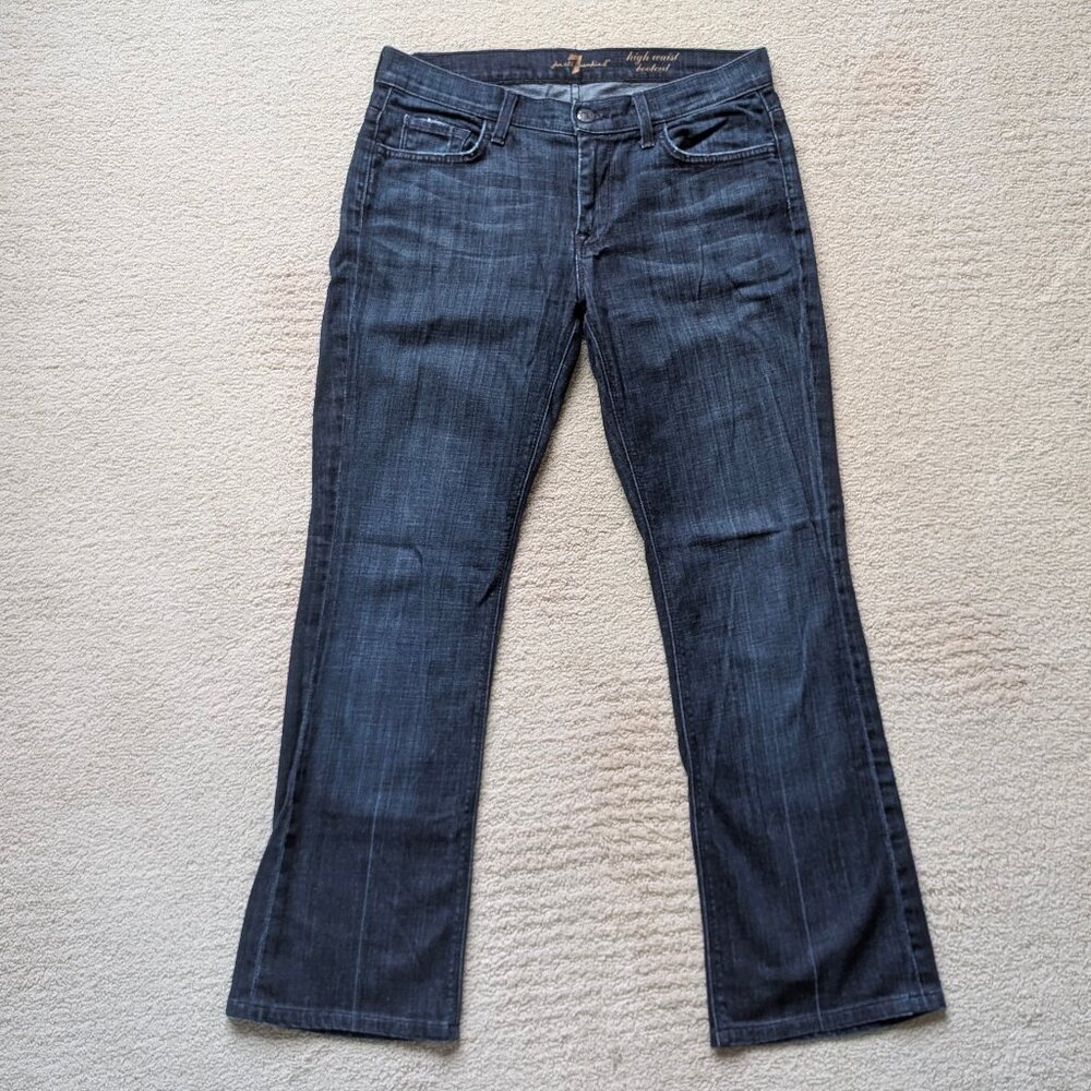 EUC 7 For All Mankind High Waist Bootcut Jeans Women's 30 x 27.5 ankle flood